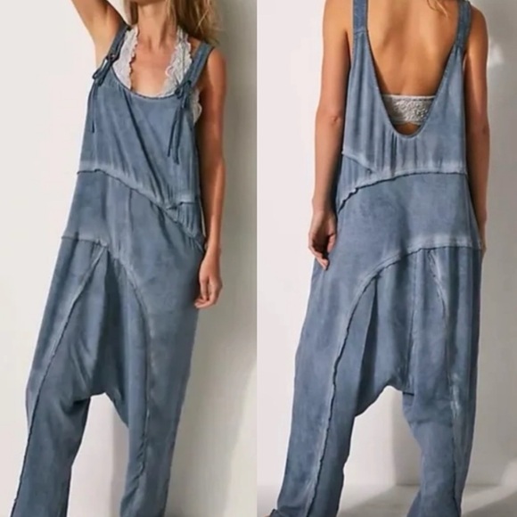 Free People Pants - Free People FP Intimately Gray Act Natural Romper Large